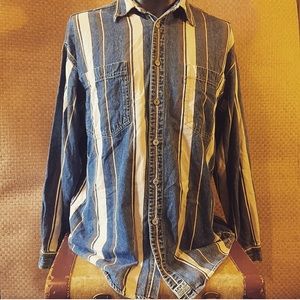 Vintage Levi’s multi color stripe denim shirt